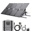 BigBlue 60W Caricatore Solare ETFE IP68, PD45W+QC3.0+Uscita DC 22,2V | Pannelli Solari Piegaevole con Supporto Angolare per Carica Cellulari, Tablet e Power Station, Ideale per Van
