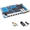 youyeetoo Banana Pi BPI-R4 Pro 8X WiFi 7 Router Board, MTK MT7988A, 8GB RAM, OpenWRT, 2X 10GbE SFP+/RJ45, 4X 2.5GbE LAN, NAS, 4G/5G, Smart Gateway (4E, 4GB RAM, Power Kit)