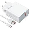 P37 Caricatore 120W per Xiaomi P37, Caricabatterie Max Turbo Charge con Cavo 120W Max Hyper charge, Ricarica Hyper per Xiaomi, Redmi, POCO, Black Shark MI turbo Adattatore 90W, 67W, 33W