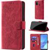 CaseGla Cover per Oppo A53s 4G / A11S, Rosso | Blocco RFID, Portafoglio Pelle PU, Flip Libro, Porta Carte, Magnetica Libretto, Antiurto Protezione Completa