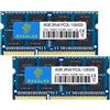 Rasalas 16GB (2x8GB) DDR3L 1600MHz Sodimm 2Rx8 PC3L-12800S 8 G DDR3 portatile RAM PC3 12800 Notebook 1.35V 204-Pin 1600 Memoria CL11 Kit