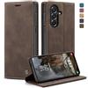 KZB Cover Libro per Samsung Galaxy A57 5G, Portafoglio Magnetica in Pelle | 2 Slot Carte, Pelle PU Premium, Kickstand, Flip Case, Antiurto Protezione, Wallet Custodia per Samsung A57, Caffè