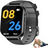 PEIKVOUL Smartwatch 4G anziani con SOS, GPS, rilevamento cadute, videochiamata, display 1,83 pollici, Nano SIM richiesta (non inclusa),Nero