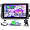 Rimoody 4G+64G Wireless Carplay Android Autoradio per Mercedes Benz Smart Fortwo 451 2005-2010 9 Pollici Incell Schermo Autoradio con Android Auto GPS Navi WiFi Bluetooth FM/RDS EQ/SWC Telecamera Posteriore