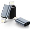 Haoano Adattatore da USB C a Lightning 2 Pezzi, Adattatore da iPhone a Tipo C per sincronizzazione dati/ricarica PD,Adattatore da tipo C a Lightning per iPhone14/13/12/11/Pro Max/X/XR/XS/8 Plus, i Pad, Non