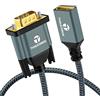 Thsucords Cavo Adattatore HDMI a VGA 1M, Nylon intrecciato HDMI Femmina a VGA Maschio Extension Extender supporto 720P/1080P PC Computer Desktop Laptop Monitor HDTV Proiettore
