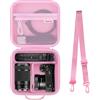Supmay Borsa da trasporto per fotocamere digitali Sony Alpha ZV-E10K/ ZV-E10 II/ZV-E1/ a6400/ a6700/ a6100/ a6000/ a6500/ a6600, scomparto per treppiede, obiettivo e batteria, Rosa