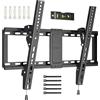 BONTEC Supporto da Parete per TV LCD LED e Curvi da 37-82 Pollici, Inclinabile Staffa TV, 65 Pollici per Televisore, Max VESA 600x400mm, Fino a 60 kg, Supporto con Fascette per Cavi