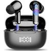 Tiksounds Cuffie Bluetooth , Auricolari Bluetooth 5.4 in Ear, Cuffie Wireless con 4 ENC Mic HiFi Stereo, Cancellazione Rumore, 40 Ore Sport Cuffie Senza Filo, IP7 Impermeabili LED Display per iOS/Android, USB-C