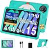Dghrti 2026 Tablet Android 15 Con EVA Silicone Custodia Protettiva, 24GB+256GB/2TB, Bambini tablet 11 Pollici Octa-Core, Gemini AI/Widevine L1, 8000 mAh, 13MP+5MP, Corpo Metallo, Tableta Grande-Pallido Verde