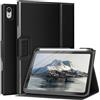 Antbox Custodia per iPad mini 7 A17 Pro, iPad mini di 7a/6a generazione (2024/2021) con portamatite, custodia intelligente in pelle vegana con funzione auto sleep/wake stand (nero)