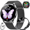 LIGE Smartwatch Donna, Display AMOLED 1,32 Ultra-sottile, Chiamate Bluetooth, IP68 Impermeabile, 116 Modalità Sport, Monitoraggio del Ciclo/Frequenza Cardiaca e Sonno, 2 Cinturini + 2 Cavi Inclusi, FV23-F