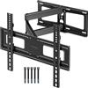 BONTEC Supporto TV Parete 26-60 Pollici per Televisione LED/LCD, Staffa TV con Girevole, Inclinazione, Rotazione ed Estensione da 80 a 500mm fino a 40kg, Max VESA 400x400 con Livella a Bolla