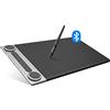 HUION Inspiroy Dial 2 Tavoletta Grafica con Controller a Doppio Quadrante, 6 Tasti Programmabili, Tavoletta Grafica da 10x6 Pollici Bluetooth 5.0 Wireless, Supporto PC/Mac/ChromeOS/Android/Linux