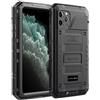 Beeasy Cover per iPhone 11 Pro Max IP68 Impermeabile Custodia Militare Antiurto Resistente 360° Metallo Armor Protezione Schermo Integrata Rugged Robusta Indistruttibile Subacquea Antipolvere Nero