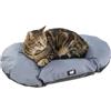 Ferplast Cuccia Cane e Gatto Antigraffio e Impermeabile, Tessuto Tecnico Resistente, Taglia Piccola RELAX TECH, Lavabile in Lavatrice a 30°, 55 x 36 x 3 cm, Grigio