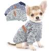 Generic Maglioni per cani di piccola taglia, 2 pezzi, vestiti caldi invernali per cuccioli (blu navy + grigio, XXS)