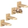 VETOLAKA 4 scale per gatti da parete, parete da arrampicata per gatti, in legno di rovere massiccio, scala per gatti fino a 12 kg, parete da arrampicata con corda di iuta, montaggio a parete, mobili per gatti