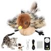 Mapille Uccello Giocattolo per Gatti che Sbatte con Erba Gatta, Telecomando, Interactive Chirping Bird Cat Toy, Gioco Gatto Uccellino Che Vola, Giochi Interattivi Per Gatti