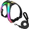 Hossom Pettorina Luminosa per Cani, Pettorina Cane con Guinzaglio | Imbracatura Luminoso per Cani, USB Ricaricabile, con 7 Colori e Modalità Lampeggianti, Per Cani di Taglia Media 8-25kg