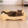 DONWEI Tiragraffi Gatti Curvo 160° Sisal 60X37X14Cm Grande Resistente | Realizzato in legno robusto con sisal naturale, dotato di amaca confortevole per il relax dei tuoi gatti