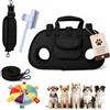 ELMVAR Trasportino portatile e traspirante 2-in-1 per animali (2-12 kg): design ergonomico in tessuto Oxford regolabile, con rete traspirante multifunzione; lavabile in lavatrice (S Black,Single)