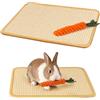 REFLYING Tappeto Tiragraffi Sisal + Giocattolo Carota per Coniglio | Set 2-in-1: tappeto tiragraffi sisal + gioco carota da masticare per conigli, criceti e porcellini d'India