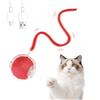 Sprifityy Giocattolo Interattivo per Gatti,Pet Smart Rolling Ball(rosso） | Giocattolo Interattivo con Corda Palla Automatica,Cinguettio，palla per gatti a 360 gra,ricaricabile USB,per Gatti