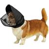 Colenumone Maschera per cani per la sicurezza esterna,protezione da campo in rete consigliata dai veterinari per la protezione contro code di volpe,semi di erba e detriti, traspirante,leggera,Nero,M