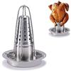 AMOZO Rostiera per pollo - Il nuovo supporto per pollo in acciaio inox - Griglia per pollo con lattina di birra - Teglia per pollame con contenitore aromatico (1)