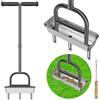 Lifeswell Ventilatore per prato, aeratore per prato, manuale, picchio per prato con vassoio e attrezzi da giardino, impugnatura in gomma, aeratore per prato, ventilazione per pavimenti compressi, cura