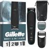 Gillette Rasatura Intima Uomo I5 Initmate, Rasatura Di Zone Intime, Impermeabile, Senza Fili, Uso Su Pelle Secca O Umida, Zoccolo Per La Pelle Sensibile, Lame Inusurabili, Borsa Da Viaggio