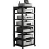 Generic Rack Audio Mobile Hi‑Fi 7 Ripiani con Ruote Supporto TV Angolare