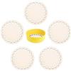 CiciIng 5 ripiani in vimini per uncinetto, 10 cm, fondo in legno per uncinetto all'uncinetto, fondo rotondo in legno, cestino intrecciato, set per lavori fai da te