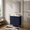 Inbagno Mobile da bagno a terra 70 cm Blu, tre cassetti con piedini e lavabo Tierra