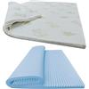 Baldiflex Emporio Topper Correttore Materasso Singolo in Memory Foam Fresh Wave, Fodera in Aloe Vera Sfoderabile, Fresco, Traspirante, ergonomico, antiacaro, 80 x 190 cm h 3 cm