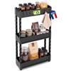 Iris Ohyama, Carrello Portaoggetti Cucina Salvaspazio 3 Piani Nero, SRC-3