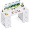 Coleshome Scrivania per Computer con 8 Cassetti Salvaspazio 120x48cm