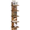 IBUYKE Scaffale Verticale a 5 Ripiani, Mensola da Parete Flottante per Riporre, Scaffalatura Verticale Decorativa da Montaggio a Parete per Casa, Camera da Letto, Arredamento Ufficio WBC009H