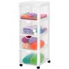Iris Ohyama, Cassettiera Plastica Mobile 4 cassetti grandi Bianco, DDDC-304