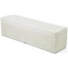 Velora Home&Living VELORA H&L Cassapanca Contenitore 45 x 160 cm Bianco - Grande Panca Imbottita in Tessuto con Vano Portaoggetti, Portata fino a 300 kg, per Camera da Letto e Soggiorno