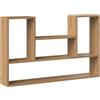 CDF Scaffale Sospeso da Parete Libreria Pensile Moderna Mobile a Muro con Ripiani per Libri e Decorazioni Soggiorno Ufficio 100 x 60 x 16 cm - Rovere Artisan