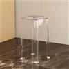 Generic Sgabello da bar in acrilico trasparente, impilabile, altezza bancone, moderna sedia da bar trasparente, sgabello da cucina senza schienale per sala da pranzo, soggiorno, interni ed esterni