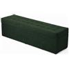 Velora Home&Living VELORA H&L Cassapanca Contenitore 45 x 160 cm Verde scuro - Grande Panca Imbottita in Tessuto con Vano Portaoggetti, Portata fino a 300 kg, per Camera da Letto e Soggiorno