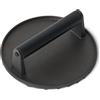 Amazon Basics Pressa per Hamburger, Rotonda, Nera, Confezione da 1, 17.2 x 17.2 x 6.9 cm