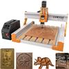 LUNYEE 4040 Titan CNC Router, guide lineari, viti a ricircolo di sfere | Mandrino brushless 500W, motori NEMA23, area di lavoro 400x400x100mm, touchscreen offline, letto rinforzato T-slot per legno