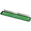 Ernst Manufacturing 8483 Socket Boss, Premium 2-Rail, 1/4 Inch Drive Socket Organizer, 45,7 cm, verde, Made in USA
