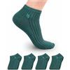 beqem Calzini da ginnastica fine cotone egiziano, 4 paia di calzini da uomo e da donna, maglia a costine, cuciture senza cuciture