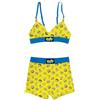 Coco Brands Spongebob Silly Faces Set reggiseno piatto e slip boyshort, Giallo, L