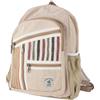 GURU SHOP Zaino in Canapa Etnica - Natura/beige/a Righe, Unisex - Adulti, Size:One Size, 40x30x20 cm, Zaini e Borse da Palestra